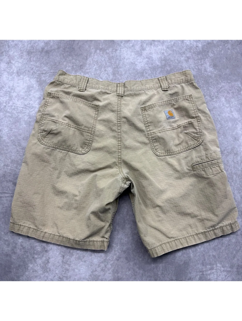 Carhartt Force Relaxed Fit Tan Ripstop Cargo Work Shorts 38x9 (Fits 36)